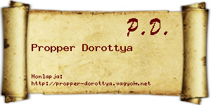 Propper Dorottya névjegykártya
